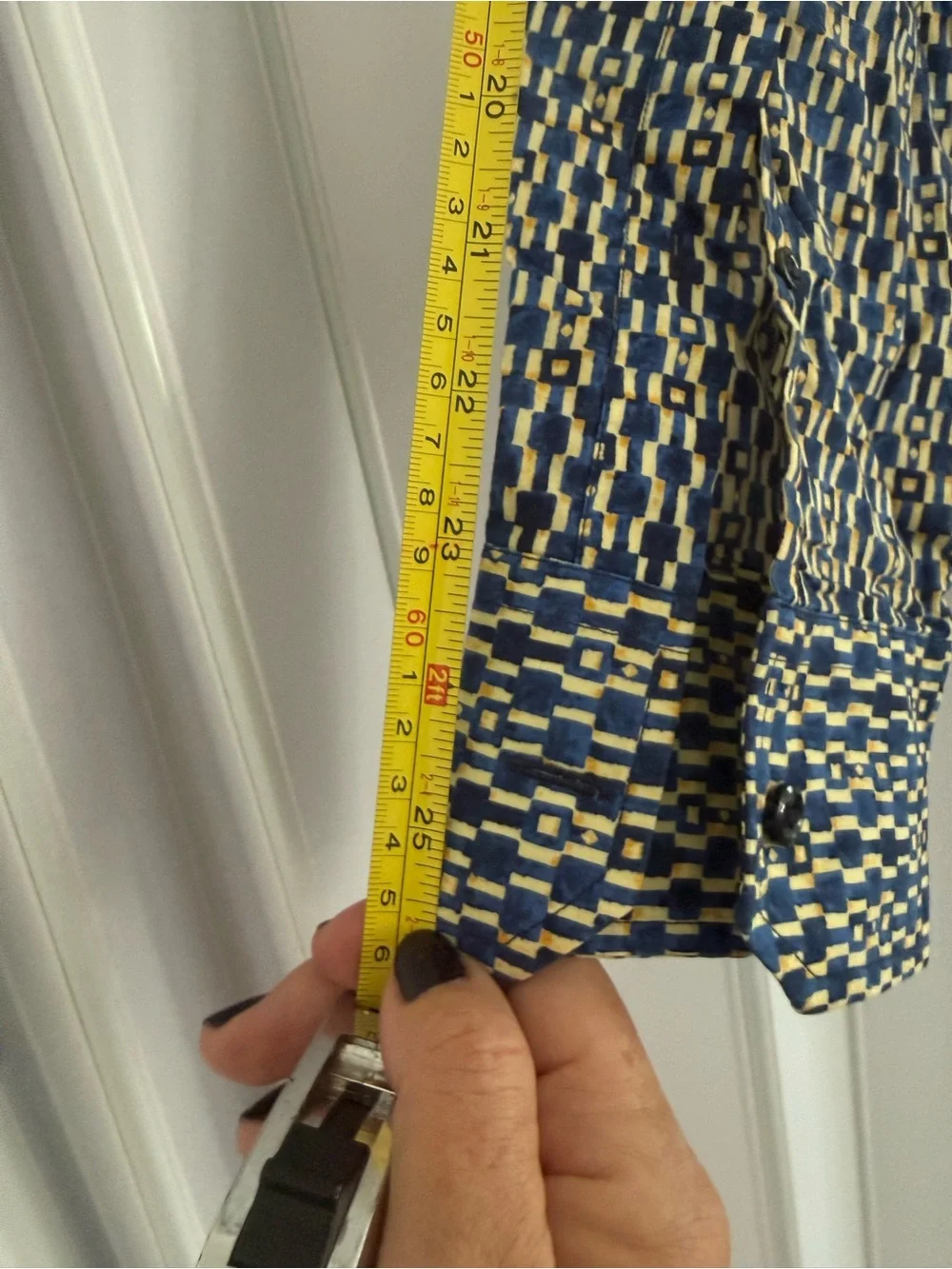 Gucci Navy and Cream Patterned Shirt  fitted